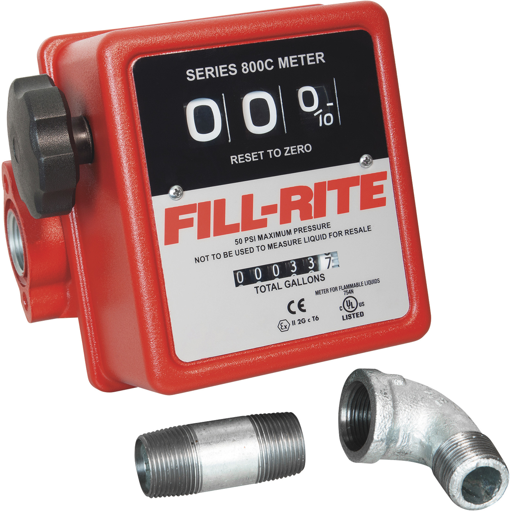 Fill-Rite Mechanical Fuel Meter, 3/4in., Model# 807CMK